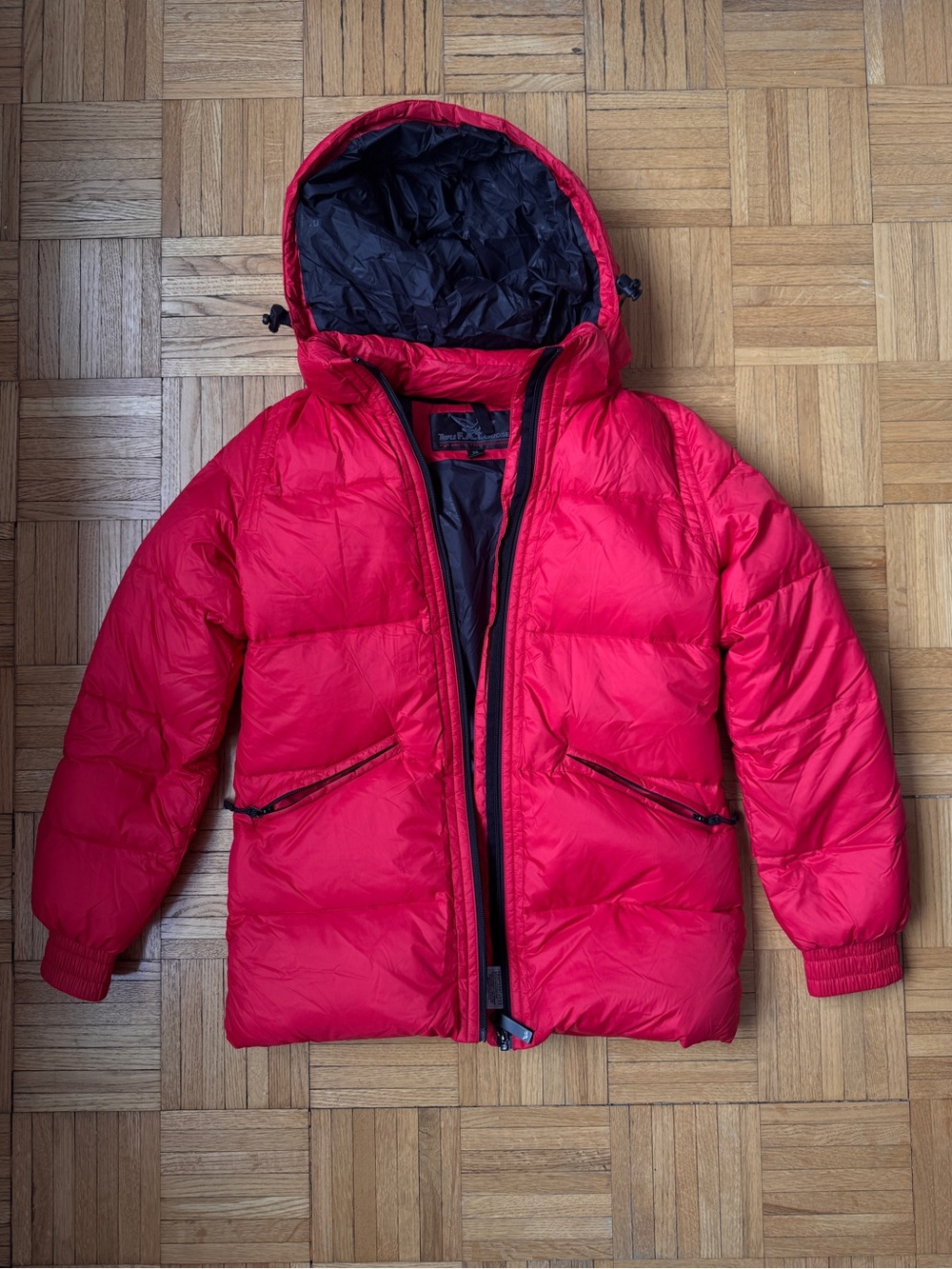 Triple F.A.T. Goose Adena Red Hooded Down Puffer Jacket Sz XS
